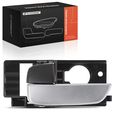 Front Driver Silver & Beige Interior Door Handle