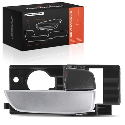 Front Passenger Silver & Beige Interior Door Handle