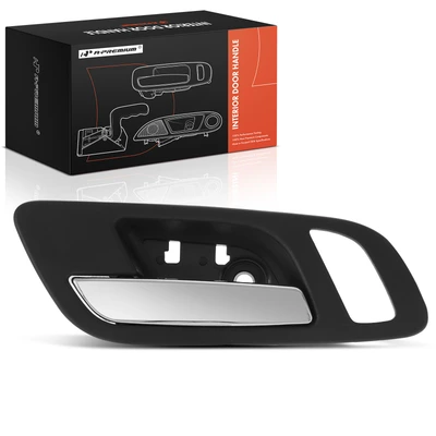 Front Driver Chrome & Black Interior Door Handle with Big Hole