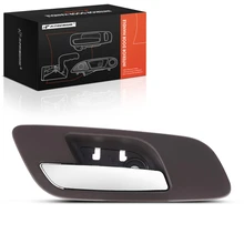 Front Driver Chrome & Brown Interior Door Handle