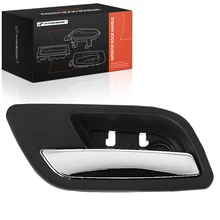 Rear Driver Chrome & Brown Interior Door Handle