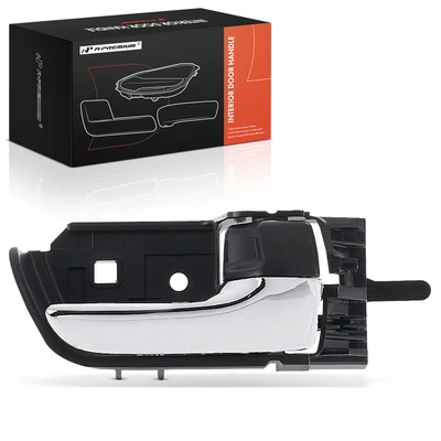 Front Passenger or Rear Passenger Chrome & Black Interior Door Handle