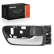 Front Passenger Gray & Chrome Interior Door Handle