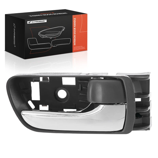 Front Passenger Gray & Chrome Interior Door Handle for 2004-2010 Toyota Sienna