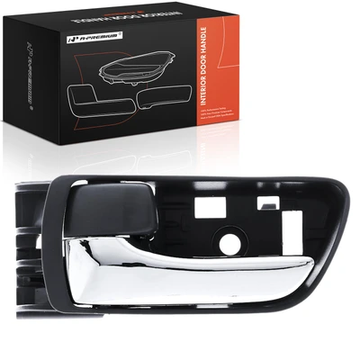 Front Driver Gray & Chrome Interior Door Handle