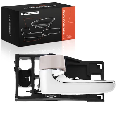 Front Driver or Rear Driver Chrome & Beige Interior Door Handle