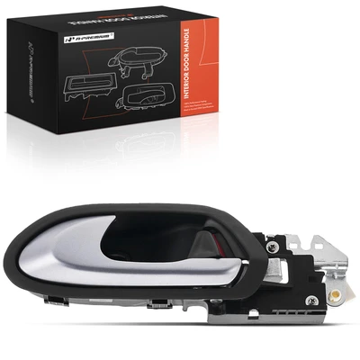 Front Driver Silver & Black Interior Door Handle