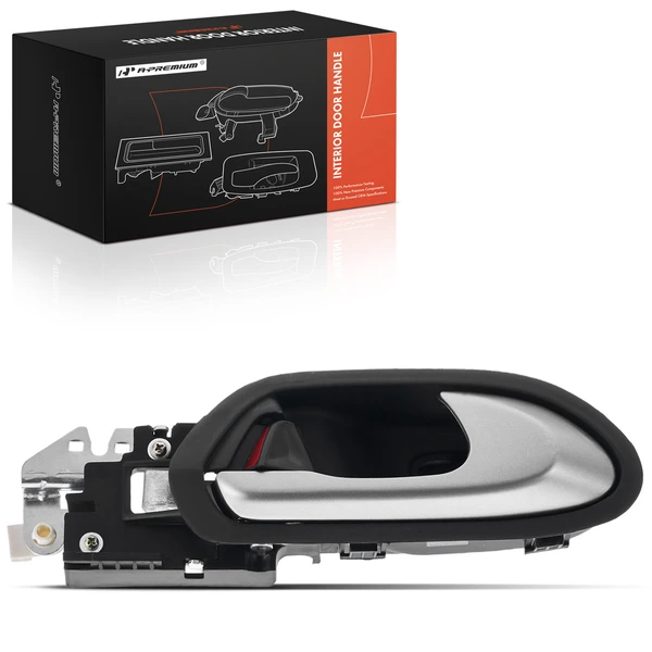 Front Passenger Silver & Black Interior Door Handle for 2006-2009 Honda Civic