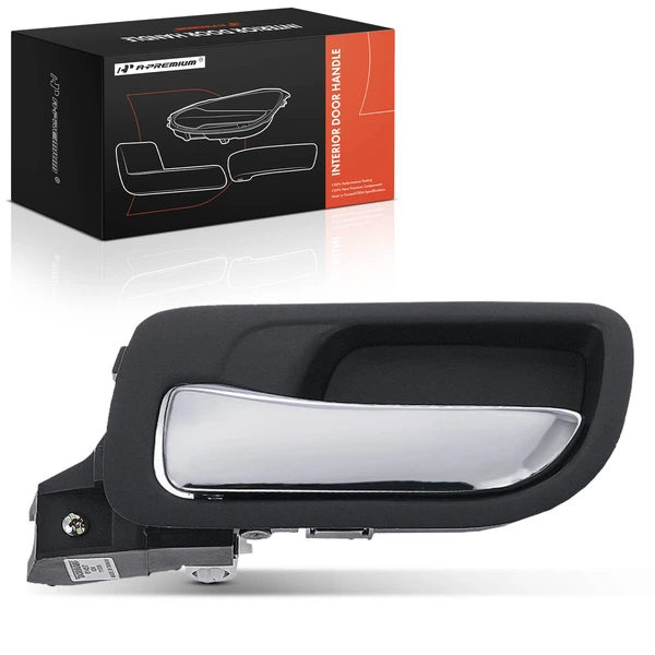 Rear Driver Chrome & Black Interior Door Handle for 2003-2007 Honda Accord