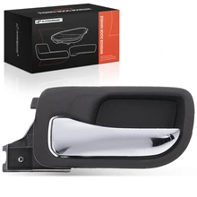 Rear Driver Chrome & Brown Interior Door Handle