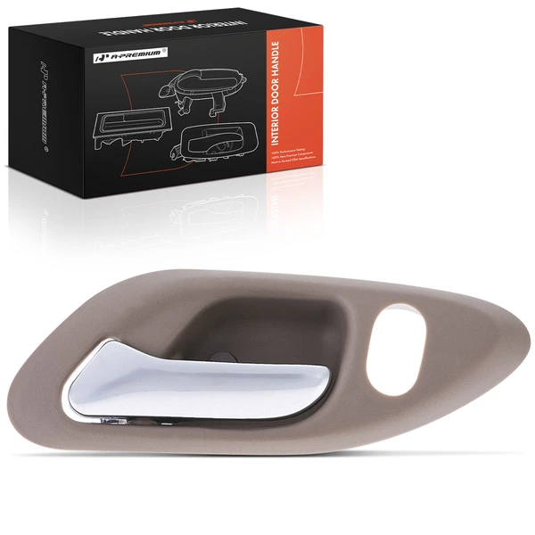 Front Driver Chrome & Beige Interior Door Handle for Honda Accord 98-02 Coupe