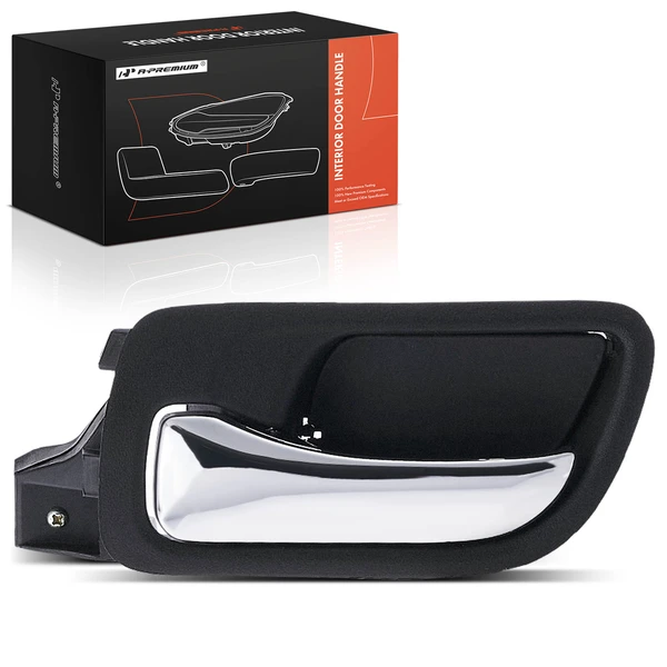 Front Driver Chrome & Black Interior Door Handle for 2003-2007 Honda Accord