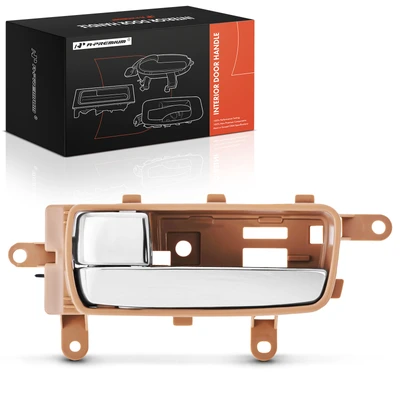 Front Driver or Rear Driver Chrome & Beige Interior Door Handle for Nissan Sentra 07-12