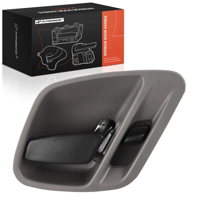 Front Passenger or Rear Passenger Light Gray & Black Interior Door Handle