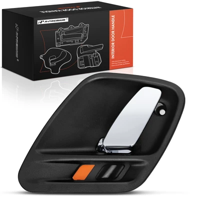 Front Driver or Rear Driver Black & Chrome Interior Door Handle