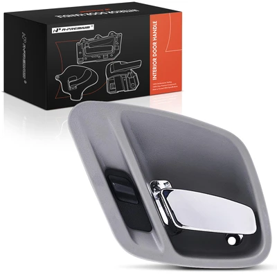 Front Driver or Rear Driver Gray & Chrome Interior Door Handle