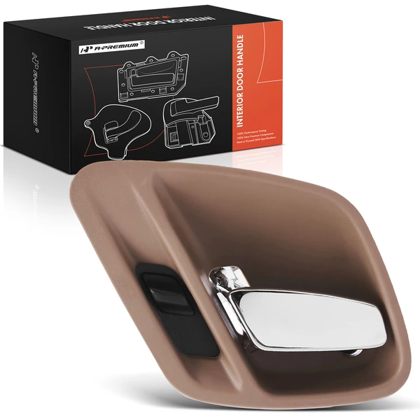 Front Driver or Rear Driver Brown & Chrome Interior Door Handle for 1999-2004 Jeep Grand Cherokee