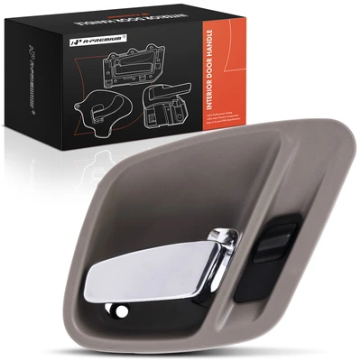 Front Passenger or Rear Passenger Taupe & Chrome Interior Door Handle