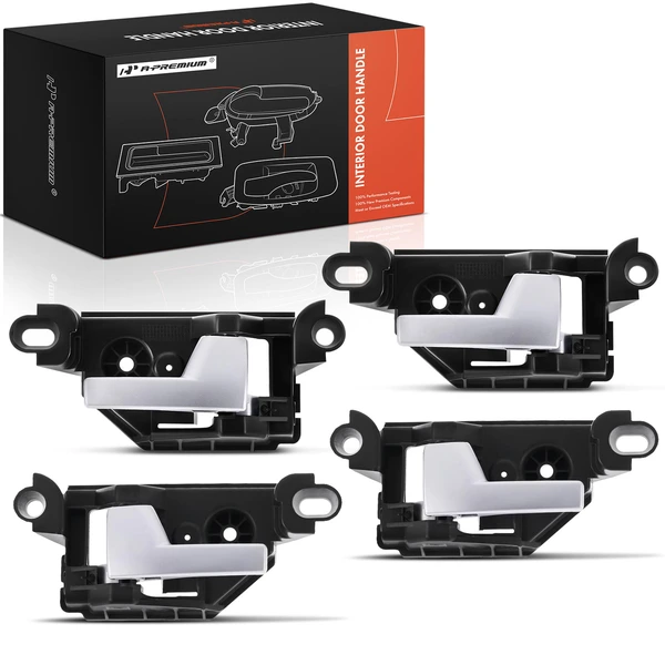 4 Pcs Front & Rear Black & Silver Interior Door Handle for Ford Freestyle 05-07