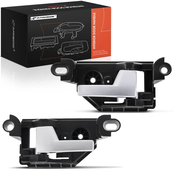 2 Pcs Front Black & Silver Interior Door Handle for Ford Freestyle 2005-2007