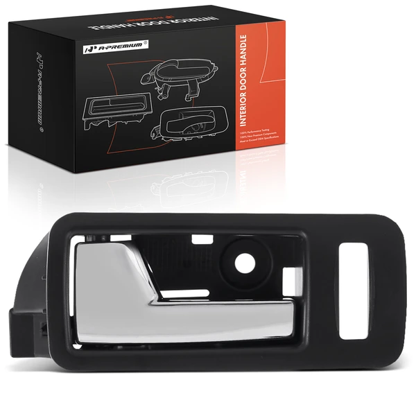 Front Driver Black & Chrome Interior Door Handle for 2006-2014 Ford Mustang