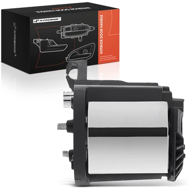 Front Passenger Black & Chrome Interior Door Handle