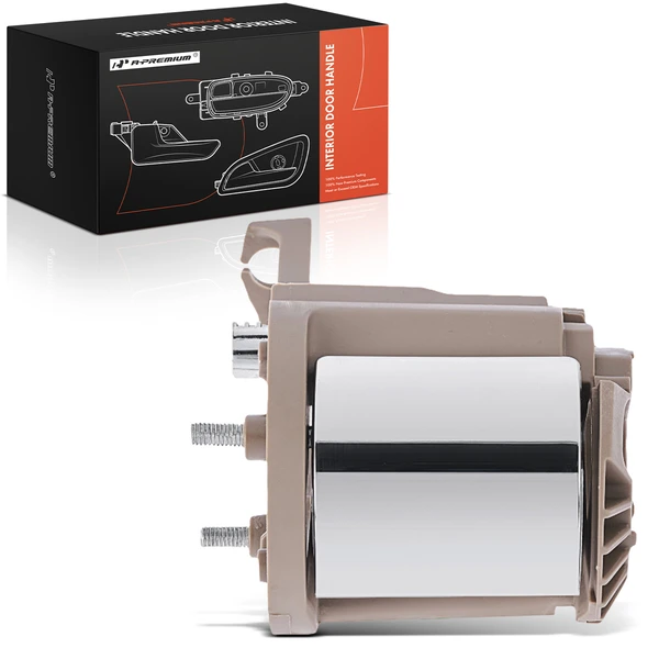 Front Passenger Brown & Chrome Interior Door Handle for 2007-2010 Mercury Mountaineer