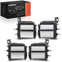 4 Pcs Front & Rear Black & Chrome Interior Door Handle