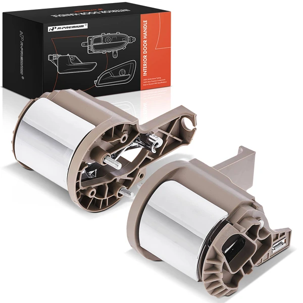 2 Pcs Front Brown & Chrome Interior Door Handle for Ford Explorer