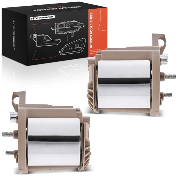 2 Pcs Front Brown & Chrome Interior Door Handle for Ford Explorer