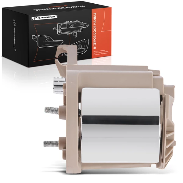 Rear Passenger Beige & Chrome Interior Door Handle for 2006 Ford Explorer