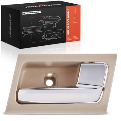 Front Passenger or Rear Passenger Chrome & Beige Interior Door Handle