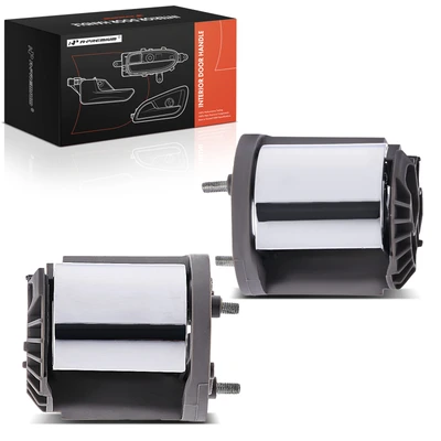2 Pcs Front Chrome & Gray Interior Door Handle
