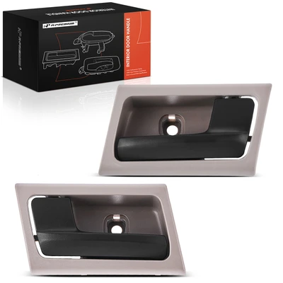 2 Pcs Front & Rear Black & Stone Interior Door Handle