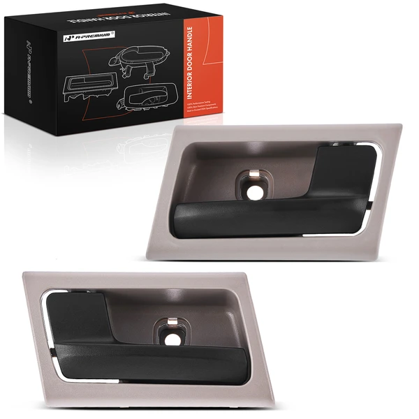 2 Pcs Front & Rear Black & Stone Interior Door Handle for Ford Crown Victoria