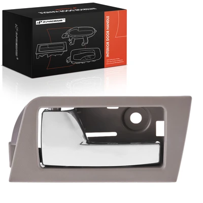 Rear Driver Gray & Chrome Interior Door Handle