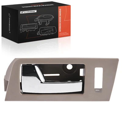 Front Driver Gray Housing with Chrome Lever Interior Door Handle