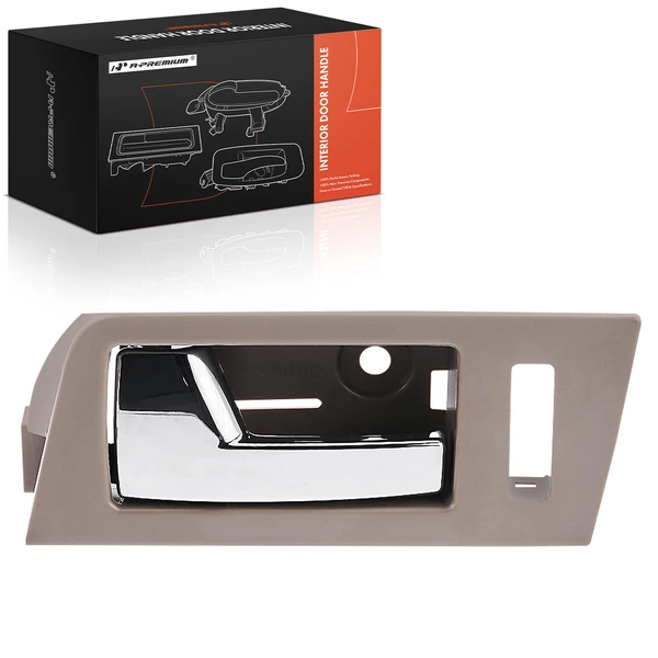 Front Driver Gray Housing with Chrome Lever Interior Door Handle for Ford Focus