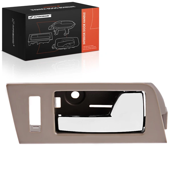 Front Passenger Gray Housing with Chrome Lever Interior Door Handle for Ford Focus