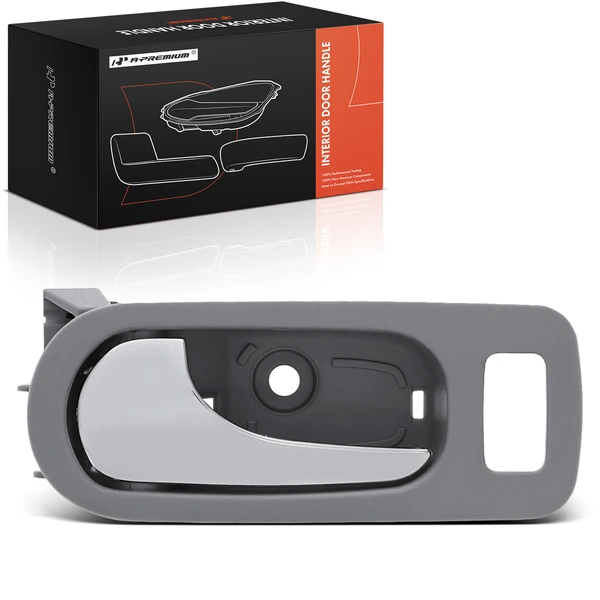 Rear Driver Zinc Chrome Lever & Light Gray Interior Door Handle for Buick