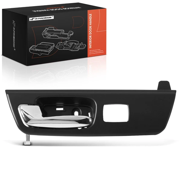 Rear Driver Chrome & Black Interior Door Handle with Hole for 2006-2011 Cadillac DTS