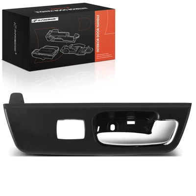 Rear Passenger Chrome & Black Interior Door Handle with Hole