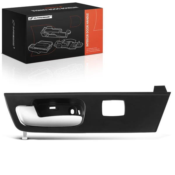 Front Driver Chrome & Black Interior Door Handle with Hole for Cadillac DTS 2006-2011