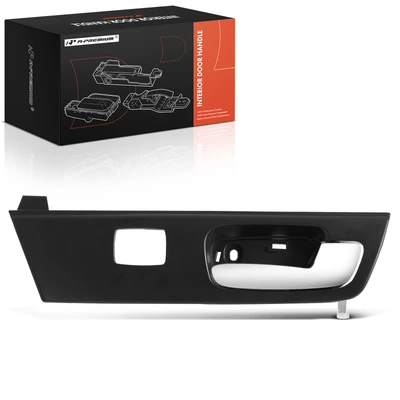 Front Passenger Chrome & Black Interior Door Handle with Hole