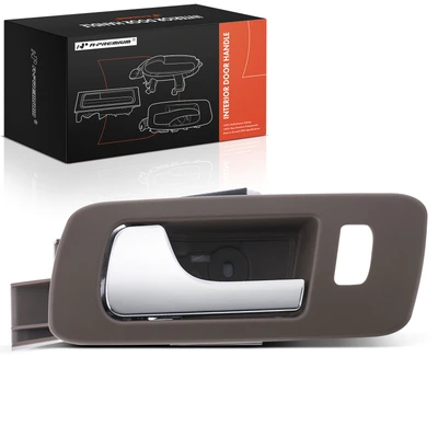 Front Driver Chrome & Beige Interior Door Handle