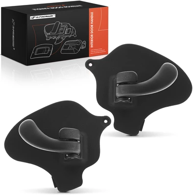 2 Pcs Front & Rear Black Interior Door Handle