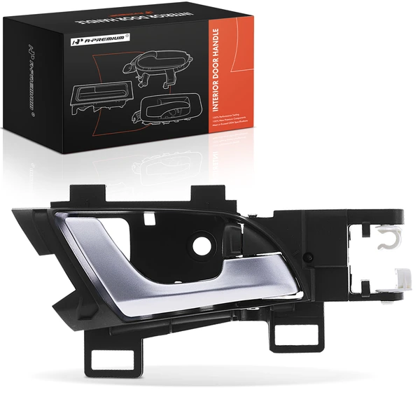 Rear Passenger Silver & Black Interior Door Handle for 2009-2014 Acura TSX