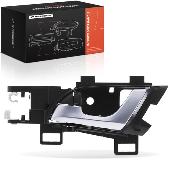 Rear Driver Silver & Black Interior Door Handle for 2009-2014 Acura TSX