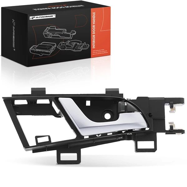 Front Passenger Silver & Black Interior Door Handle for 2009-2014 Acura TSX