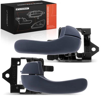 2 Pcs Front & Rear Blue Interior Door Handle
